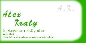 alex kraly business card